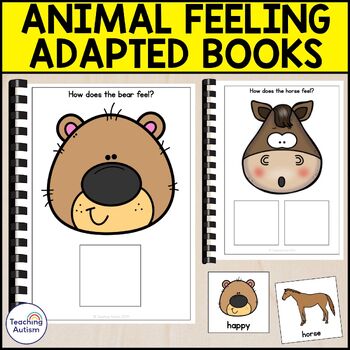 Preview of Animal Feelings Adapted Books for Special Education Bundle
