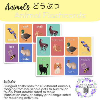 Preview of Animal Flashcards