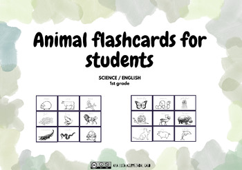 Preview of Animal Flashcards for students