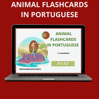 Preview of Animal Flashcards in Portuguese and English