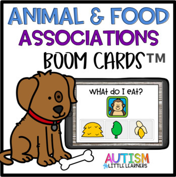 Preview of Animal & Food Associations Boom Cards™ for Little Learners