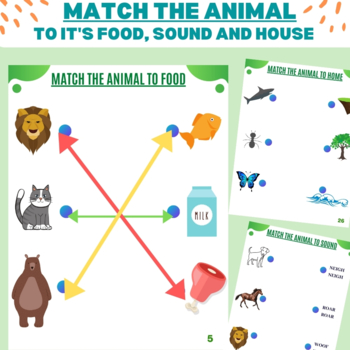 Preview of Animal Food Sound House | Match the Animals to their Food House Sound Activity