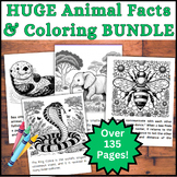 BIG BUNDLE - Over 135 Pages! Animal Fun Facts and Coloring