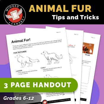 Preview of Animal Fur (texture & style) - Handout & Worksheet