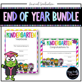 Preview of Kindergarten Memory Book & Graduation Diplomas/Certificates | BUNDLE | Option 2