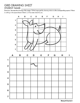 5 Animal Grid Drawing Sheets for Elementary Grades (3rd-5th) | TPT