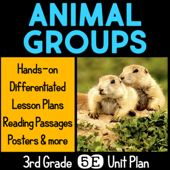 Preview of Animal Group Behavior 5E Unit Lesson 3rd Grade Science NGSS 3-LS2-1