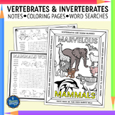 Vertebrates and Invertebrates Coloring Pages