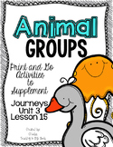 Animal Groups First Grade Journeys Print and Go Activities