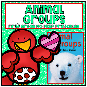 Preview of Animal Groups First Grade NO PREP Supplemental Printables