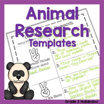 Preview of Animal Research Report with Animal Research Template and Graphic Organizers