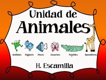 Preview of Animal Groups Literacy Unit in Spanish