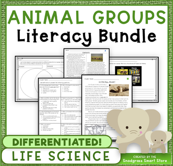 Preview of Animal Groups: Science and Literacy BUNDLE (NGSS 3-LS2-1)