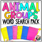 Animal Groups Word Search Pack | Living and Nonliving | Sc