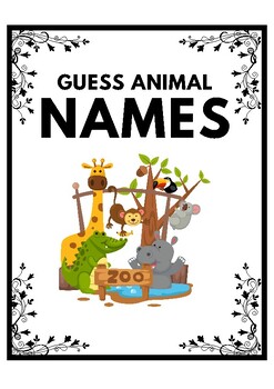 Preview of Animal Guessing Game Recognizing and Naming Animals