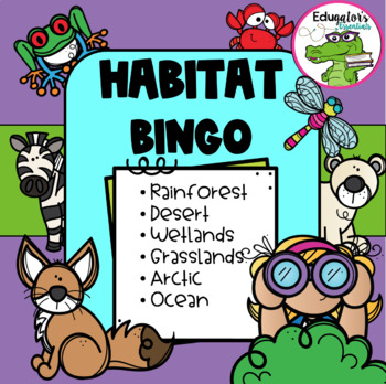 Preview of Animal Habitat Bingo (6 Habitats)