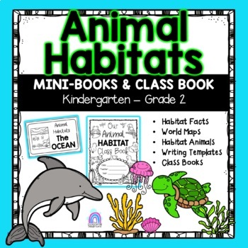Preview of Animal Habitat Mini-Book Readers & Class Books | Sets of 6!