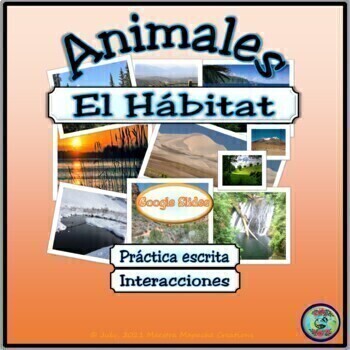 Preview of Animal Habitat Photo Images Worksheet Activities