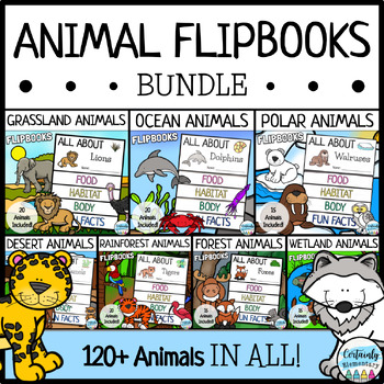 Preview of Animal Habitat Research Flip Books - BUNDLE