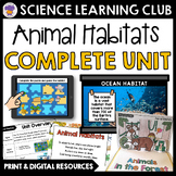 Animal Habitat Sort Animals Adaptations Kindergarten 1st G