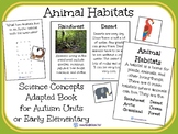 Animal Habitats- A Science Concept Adapted Book for Autism