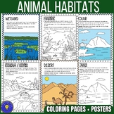 Animal Habitats Activities | Coloring Pages and Posters