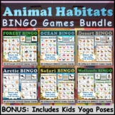 Animal Habitats Bingo Games Bundle | BONUS: Includes Yoga 
