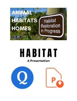 Preview of Animal Habitats. Homes. Environment. Ecology. PPTx. Vocabulary. ELA. ESL. EFL.