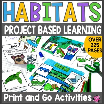 Preview of Animal Habitats First Grade Projects  & Kindergarten Animal Habitat Sorts