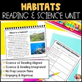 Animal Habitats Reading & Science Unit -  Vocabulary, Clos