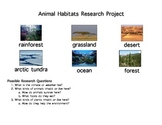 Animal Habitats Research Project