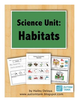 Preview of Animal Habitats: Science Unit for Kids with Autism