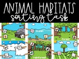Animal Habitats Sorting Clothespin Task