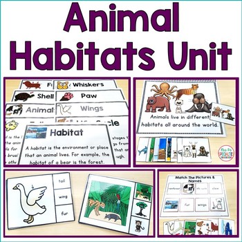Preview of Animal Habitats Unit For Special Education (Leveled Science Instruction)