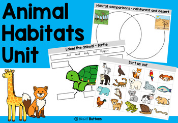 Animal Habitats Worksheets Teaching Resources | TPT