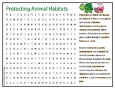 Animal Habitats Word Search