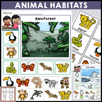 Animal Habitats Worksheets Teaching Resources | TPT