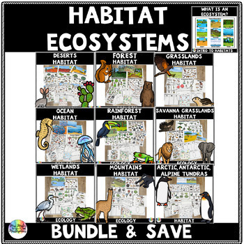 Preview of Animal Habitats and Ecosystems Bundle