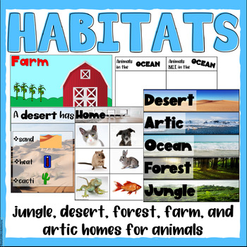 Preview of Animal Habitats for 3K, Pre-K, Preschool, and Kindergarten