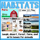 Animal Habitats for 3K, Pre-K, Preschool, and Kindergarten
