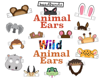 Preview of BUNDLE: Animal Headbands and Wild Animal Headbands