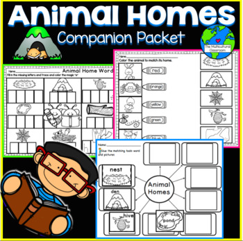 Preview of Animal Homes Companion Packet