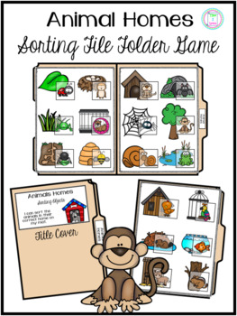 Animal Homes File Folder Game by Time2Learn | TPT