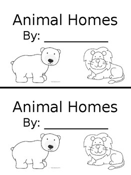 Preview of Animal Homes Interactive Book