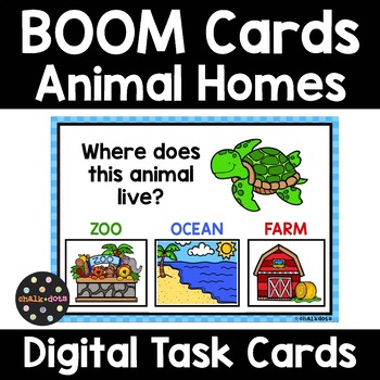 Preview of Animal Homes and Environments BOOM Cards | Animal Camouflage