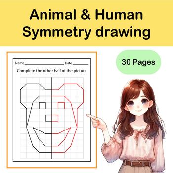 Preview of Animal & Human symmetry drawing