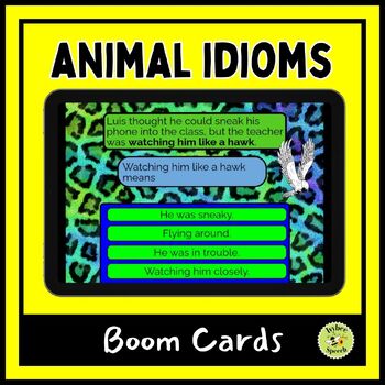 Preview of Animal Idioms Boom Cards