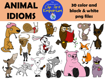 Preview of Animal Idioms Clip Art - The Schmillustrator's Clip Art Emporium