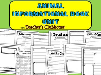 Preview of Animal Informational Book Unit from Teacher's Clubhouse