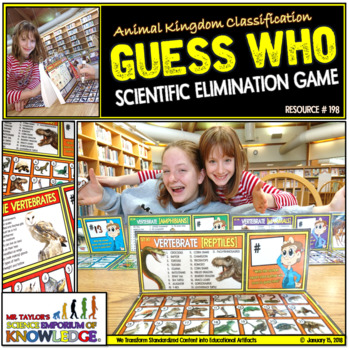Preview of Animal Kingdom Classification: Guess Who Board Game